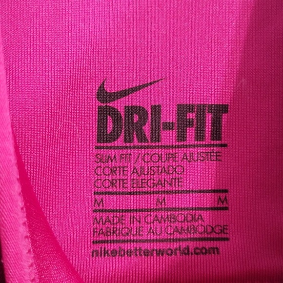 Nike Slim Fit Dri-Fit Magenta Athletic Tank Top - Picture 5 of 8